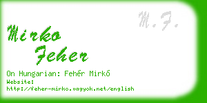 mirko feher business card