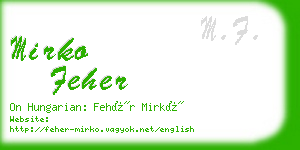 mirko feher business card